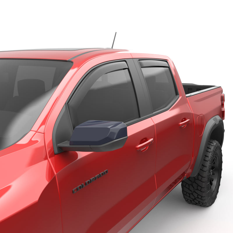 EGR 23-24 Chevy Colorado/GMC Canyon Crew Cab In-Channel Window Visors - Set of 4 - Matte (571485) Wind Deflectors EGR