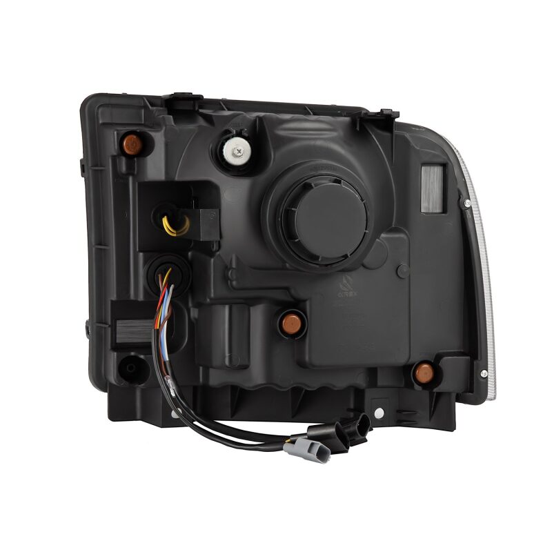 AlphaRex 05-07 Ford F250/350/450/550 Super Duty NOVA LED Proj HL Blk w/Actv Light & Seq Sig + SB DRL Headlights AlphaRex