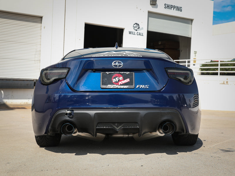 aFe Takeda Exhaust Axle-Back 13-15 Scion FRS / Subaru BRZ 304SS Blue Flame Dual Tips Exhaust Axle Back aFe