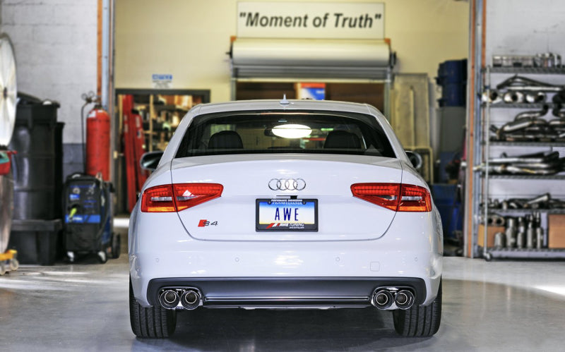 AWE Tuning Audi B8.5 S4 3.0T Touring Edition Exhaust System - Chrome Silver Tips (102mm) Catback AWE Tuning