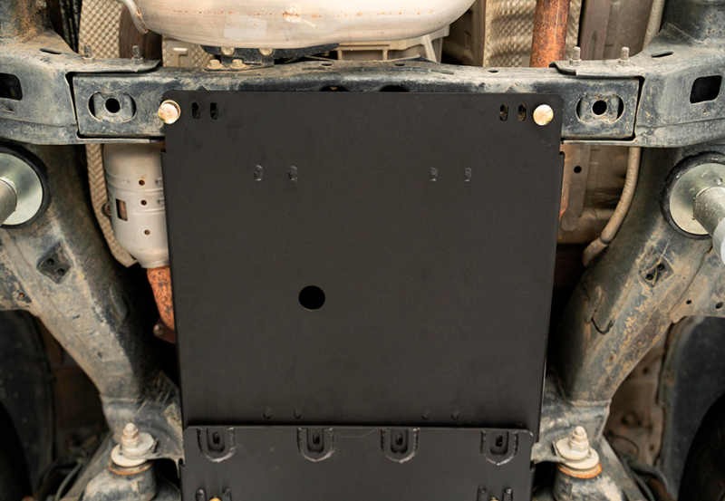 Cali Raised 05-23 Toyota Tacoma Transmission Skid Plate - Aluminum / Raw Skid Plates Cali Raised LED