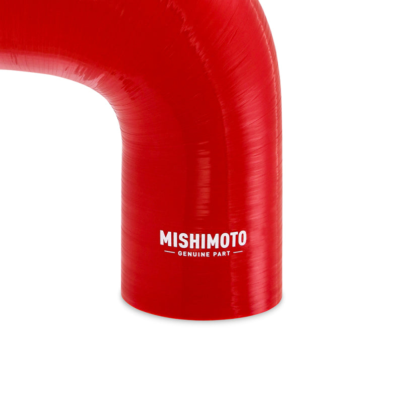 Mishimoto Silicone Reducer Coupler 90 Degree 2in to 2.25in - Red Silicone Couplers & Hoses Mishimoto