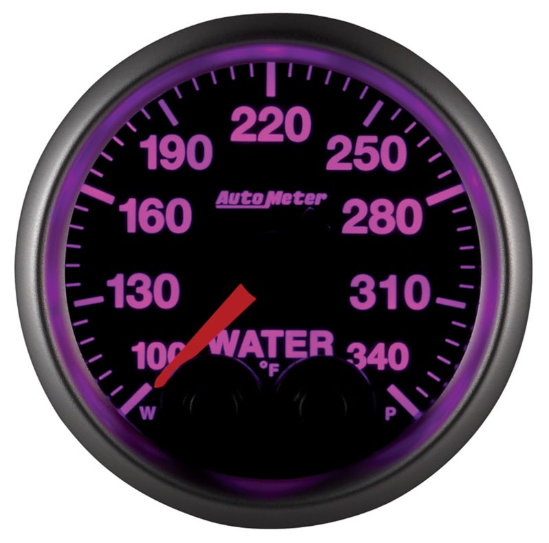 Autometer Elite 52mm 100-340 Deg F Water Temperature Peak and Warn Gauge w/ Electonic Control Gauges AutoMeter