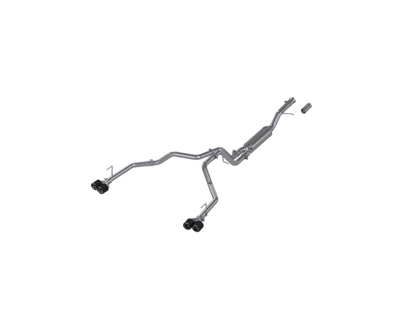 MBRP 2021+ Chevy Tahoe / GMC Yukon T304 SS 3in Cat-Back Dual Split Exhaust w/ Quad Carbon Fiber Tips Catback MBRP