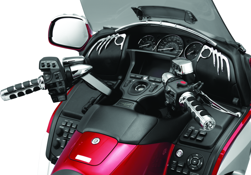 Kuryakyn ISO Grips For GL1800 With Heated Grips Chrome Grips Kuryakyn