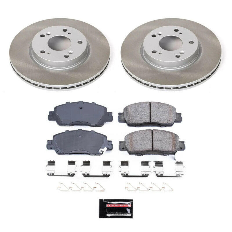 Power Stop 16-17 Honda Accord Front Semi-Coated Rotor Kit Brake Kits - Performance Blank PowerStop