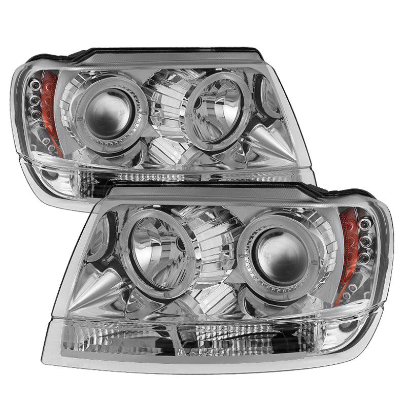 Spyder Jeep Grand Cherokee 99-04 Projector Headlights LED Halo LED Chrm - PRO-YD-JGC99-HL-C Headlights SPYDER