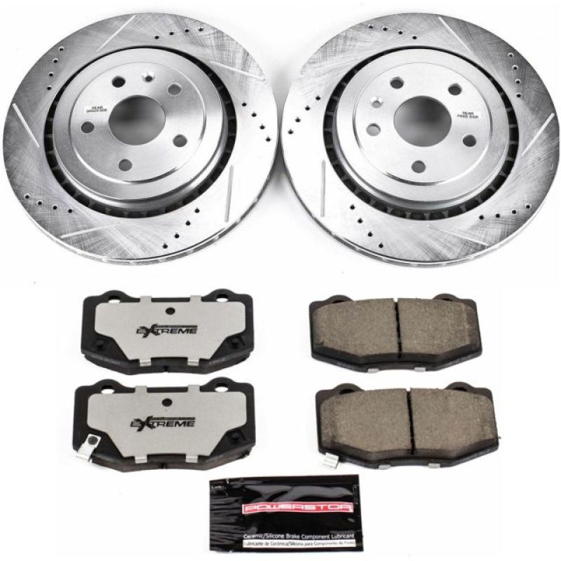 Power Stop 16-18 Cadillac ATS Rear Z26 Street Warrior Brake Kit Brake Kits - Performance D&S PowerStop
