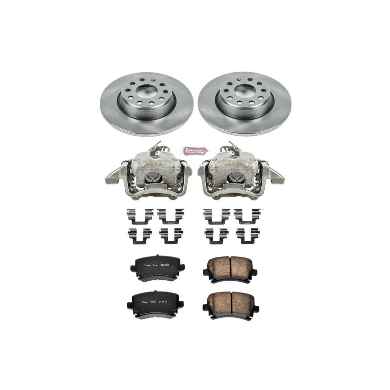 Power Stop 06-09 Audi A3 Rear Autospecialty Brake Kit w/Calipers Brake Kits - OE PowerStop