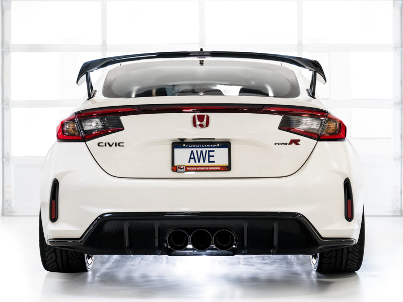 AWE Tuning 2023 Honda Civic Type R FL5 Touring Edition Exhaust w/ Triple Diamond Black Tips Catback AWE Tuning