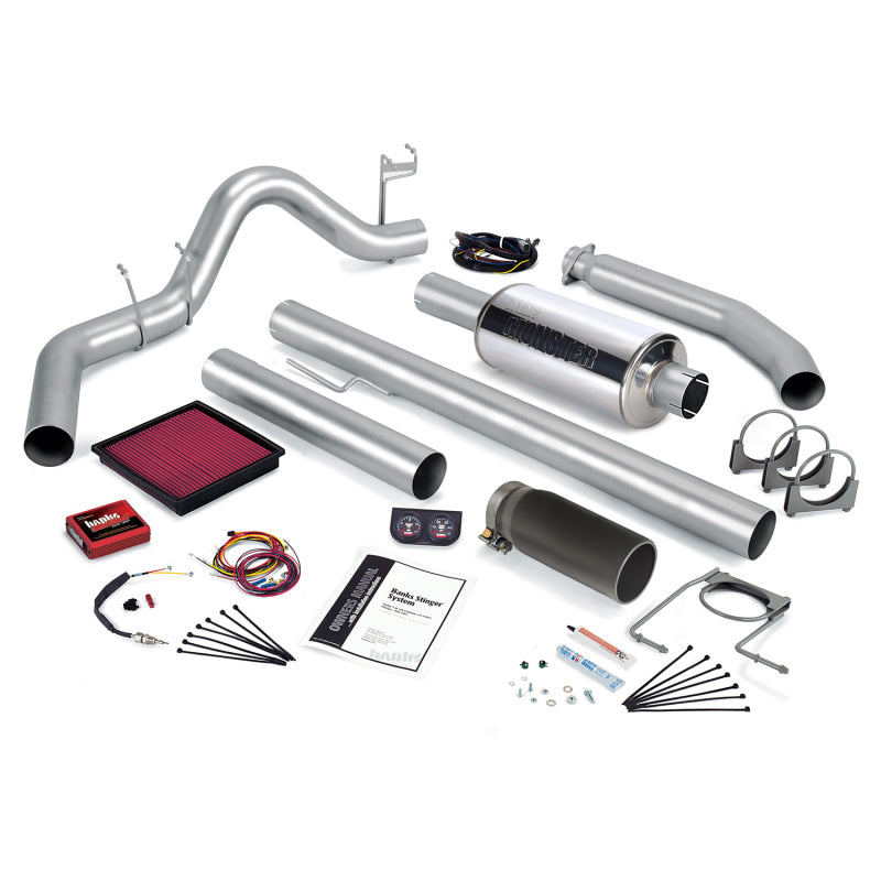 Banks Power 02 Dodge 5.9L 235Hp Ext Cab Stinger System - SS Single Exhaust w/ Black Tip Performance Packages Banks Power