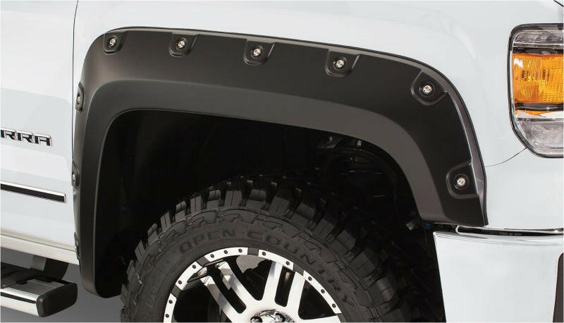 Bushwacker 16-18 GMC Sierra 1500 Boss Pocket Style Flares 4pc - Black Fender Flares Bushwacker