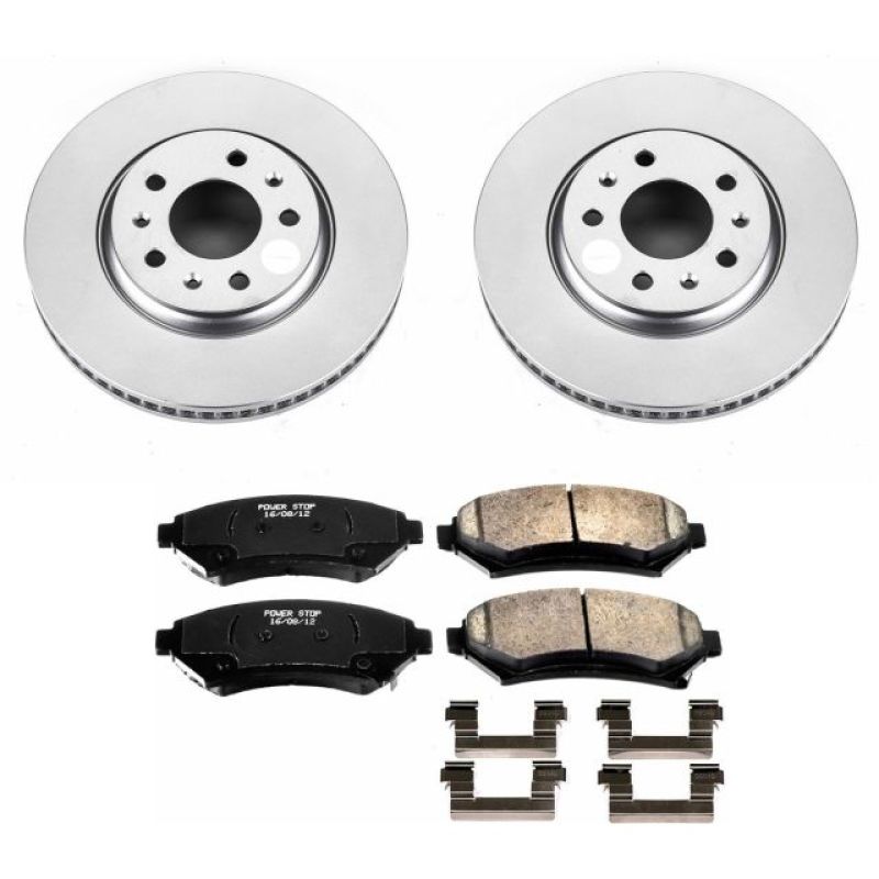 Power Stop 2004 Cadillac Seville Front Z17 Evolution Geomet Coated Brake Kit Brake Kits - Performance Blank PowerStop
