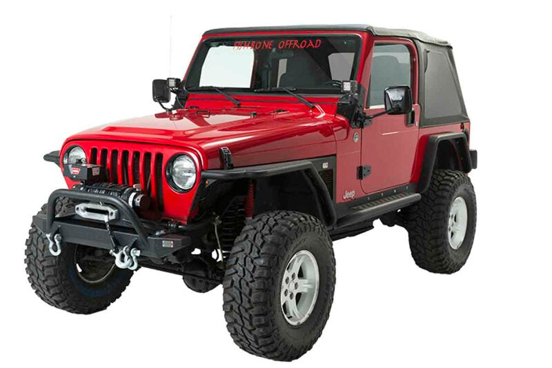 Fishbone Offroad 97-06 Jeep Wrangler TJ Rubicon Front Bumper W/Winch Guard - Blk Textured Powdercoat Bumpers - Steel Fishbone Offroad