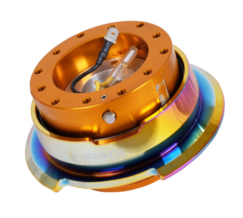 NRG Quick Release Gen 2.8 - Rose Gold Body / Neochrome Ring Quick Release Adapters NRG