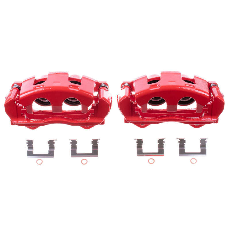 Power Stop 08-09 Buick Allure Front Red Calipers w/Brackets - Pair Brake Calipers - Perf PowerStop
