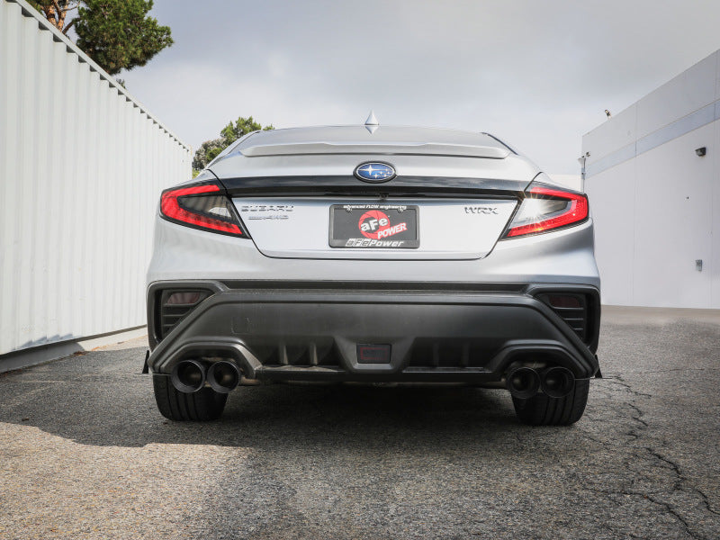 aFe POWER Takeda 3in to 2-1/2in 304 SS Cat-Back Exhaust w/ Black Tips 22-23 Subaru WRX H4-2.4L (t) Catback aFe