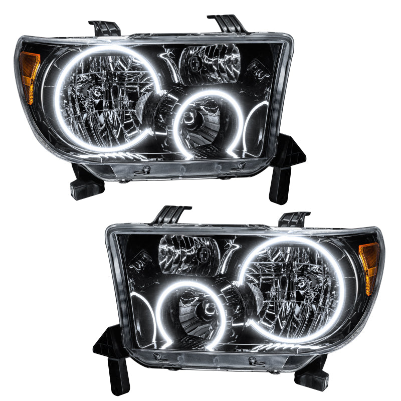 Oracle 07-11 Toyota Tundra Pre-Assembled Headlights - Black Housing - White Headlights ORACLE Lighting