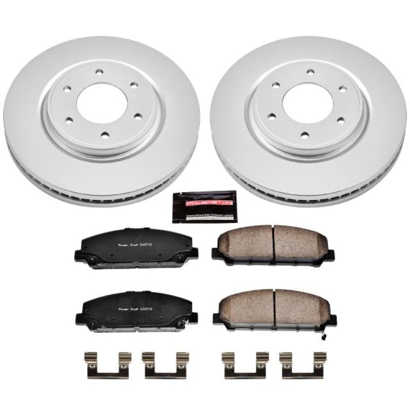 Power Stop 08-10 Infiniti QX56 Front Z17 Evolution Geomet Coated Brake Kit Brake Kits - Performance Blank PowerStop