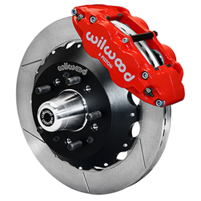 Wilwood 55-57 Chevy Bel Air Superlite 6R Kit, 5 x 4.50in/4.75in Hub - 12.88in Slotted - Red Big Brake Kits Wilwood