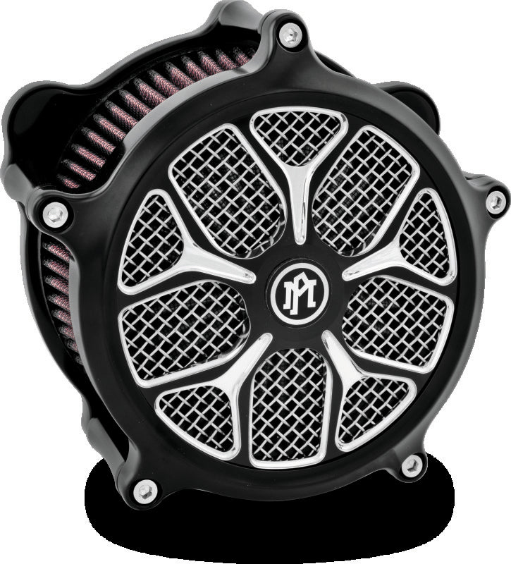 Performance Machine Faceplate Galaxy - Contrast Cut Platinum Air Filters - Direct Fit Performance Machine