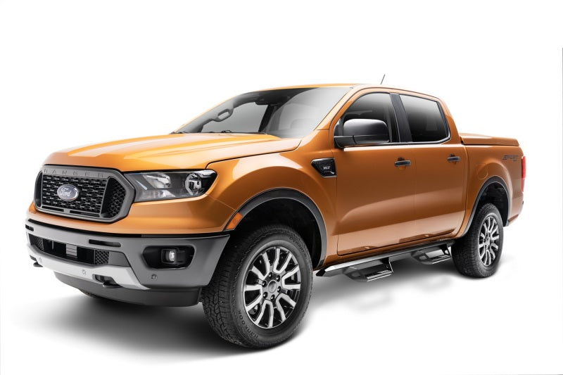 N-Fab Predator PRO 2019 Ford Ranger Crew Cab All Beds - Tex. Black - Cab Length Nerf Bars N-Fab