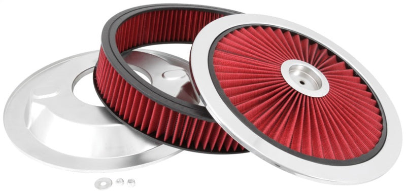 Spectre ExtraFlow HPR Air Cleaner Assembly 14in. x 3in. - Red Air Filters - Universal Fit Spectre