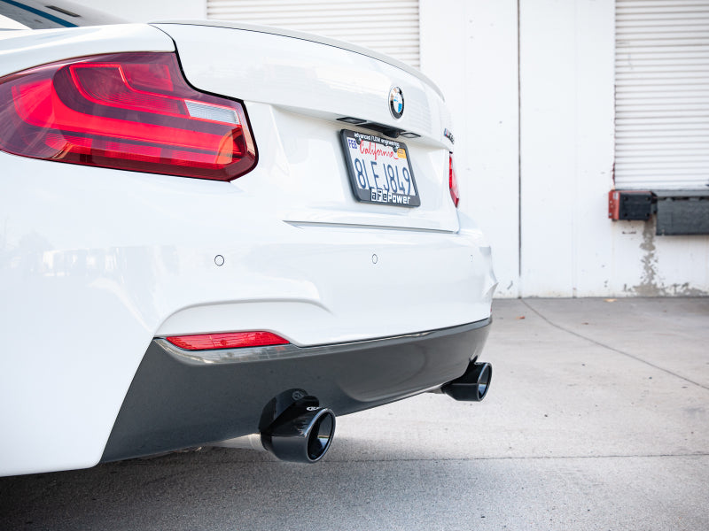 aFe MACH ForceXP 3IN to 2.5IN 304SS Cat-Back Exhaust System w/ Black Tips 14-16 BMW M235i (F22/23) Catback aFe