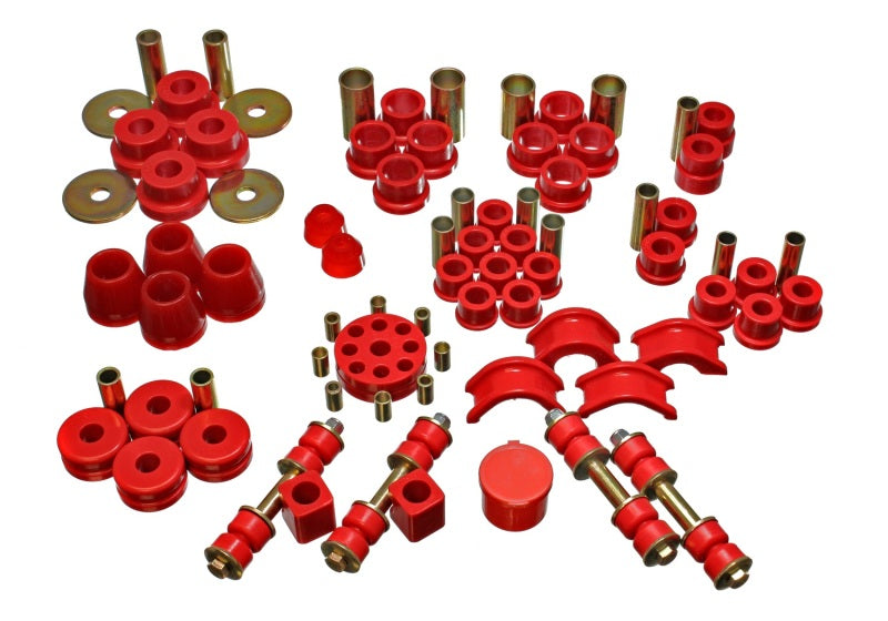 Energy Suspension 74-78 Nissan 260Z/280Z Red Hyper-Flex Master Bushing Set Bushing Kits Energy Suspension