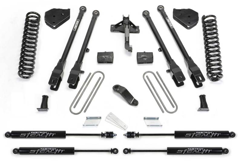 Fabtech 17 Ford F450/F550 4WD Diesel 6in 4Link Sys w/Coils & Stealth Lift Kits Fabtech