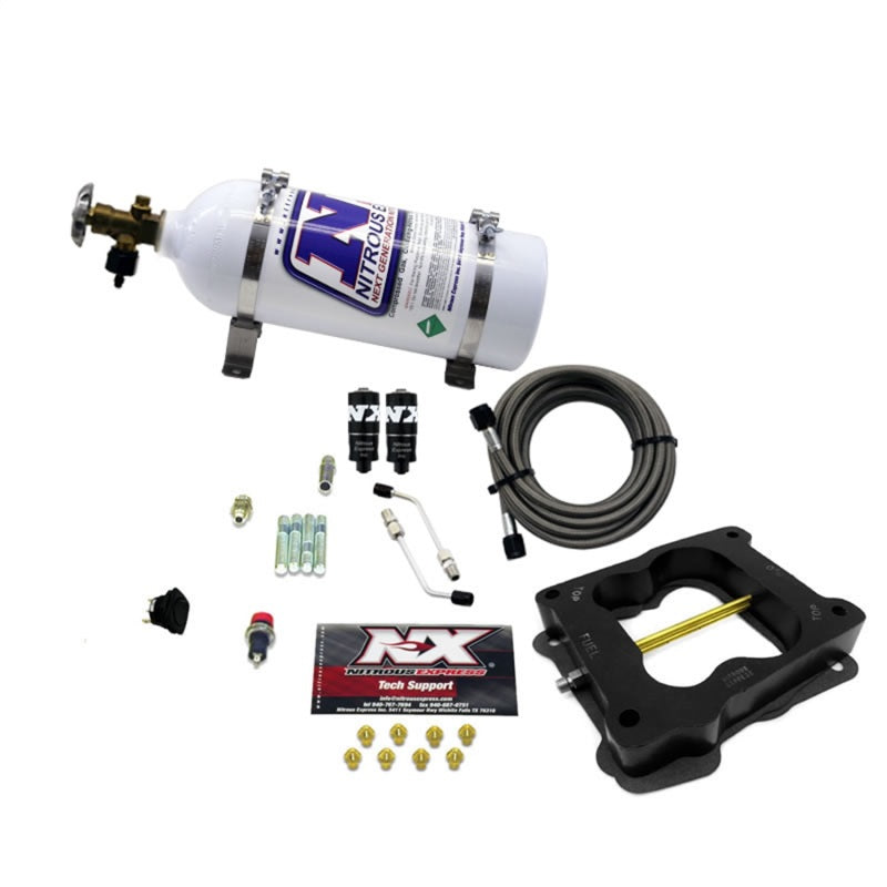 Nitrous Express Q-Jet/Holley Spread Bore Hitman Nitrous Kit (100-150-200HP) w/5lb Bottle Nitrous Systems Nitrous Express