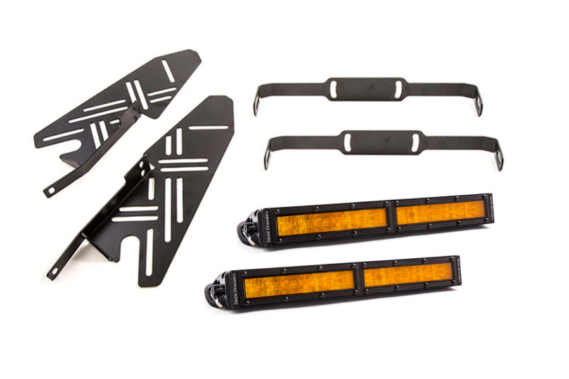 Diode Dynamics 17-19 Ford Raptor SS Fog Kit 12.0 In - Amber Wide Light Bars & Cubes Diode Dynamics