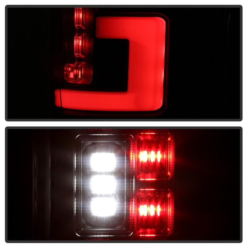 Spyder 17-18 Ford F250 (w/Blind Spot Sens./LED Model Only) LED Tail Lights-Blk ALT-YD-FS17BS-LED-BK Tail Lights SPYDER