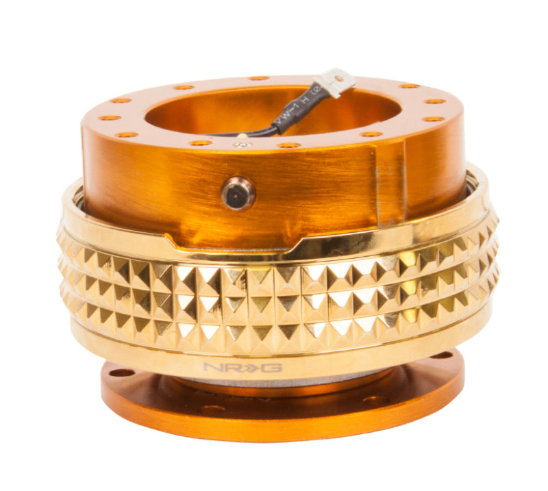 NRG Quick Release Kit - Pyramid Edition - Rose Gold Body / Chrome Gold Pyramid Ring Quick Release Adapters NRG