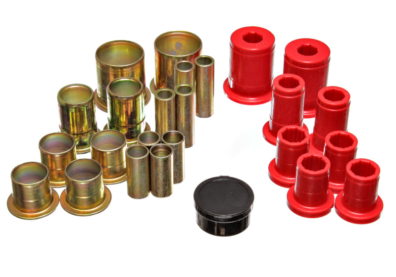 Energy Suspension 73-74 Camaro / 73 GrandAm/GrandPrix Red Control Arm Bushing Set - Complete Set Bushing Kits Energy Suspension