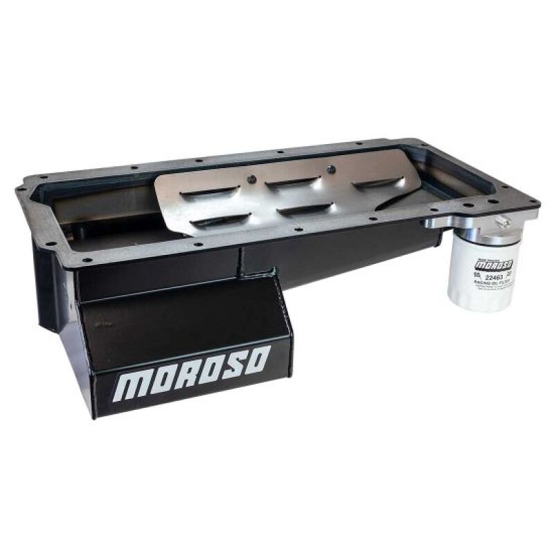 Moroso GM LS/Dart LS Next Skirted Ultra 4 Truck Wet Front Sump 7qt 6in Deep Steel Oil Pan Oil Pans Moroso