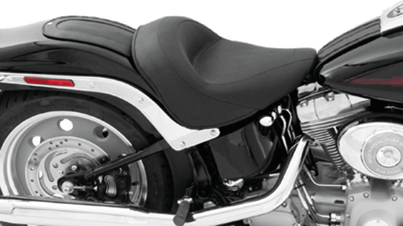 Mustang 06-17 Harley Softail Wide Tire (200mm) Wide Touring Solo Seat - Black Solo Motorcycle Seats Mustang Motorcycle