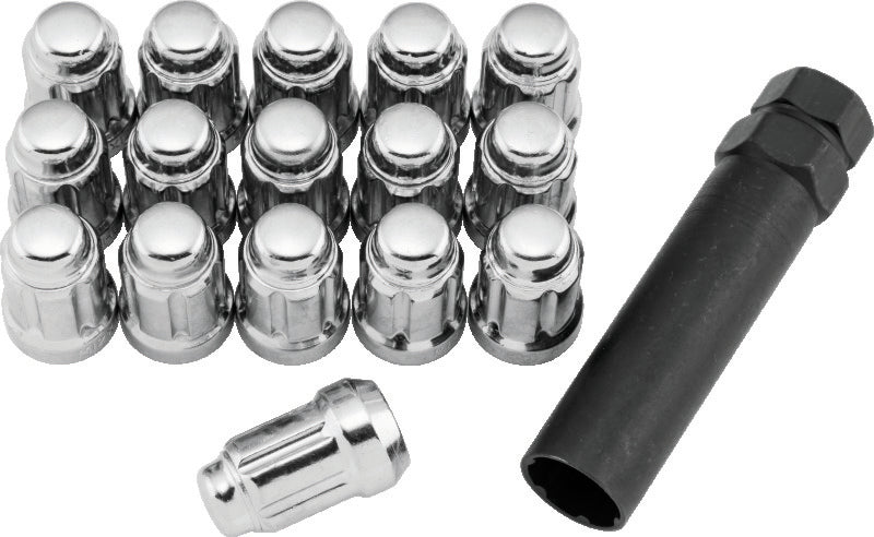 QuadBoss Spline Lug Nuts M12x1.25 65mm Black Lug Nuts QuadBoss