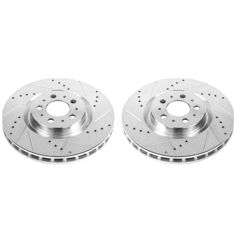 Power Stop 04-07 Volvo S60 Front Evolution Drilled & Slotted Rotors - Pair Brake Rotors - Slot & Drilled PowerStop
