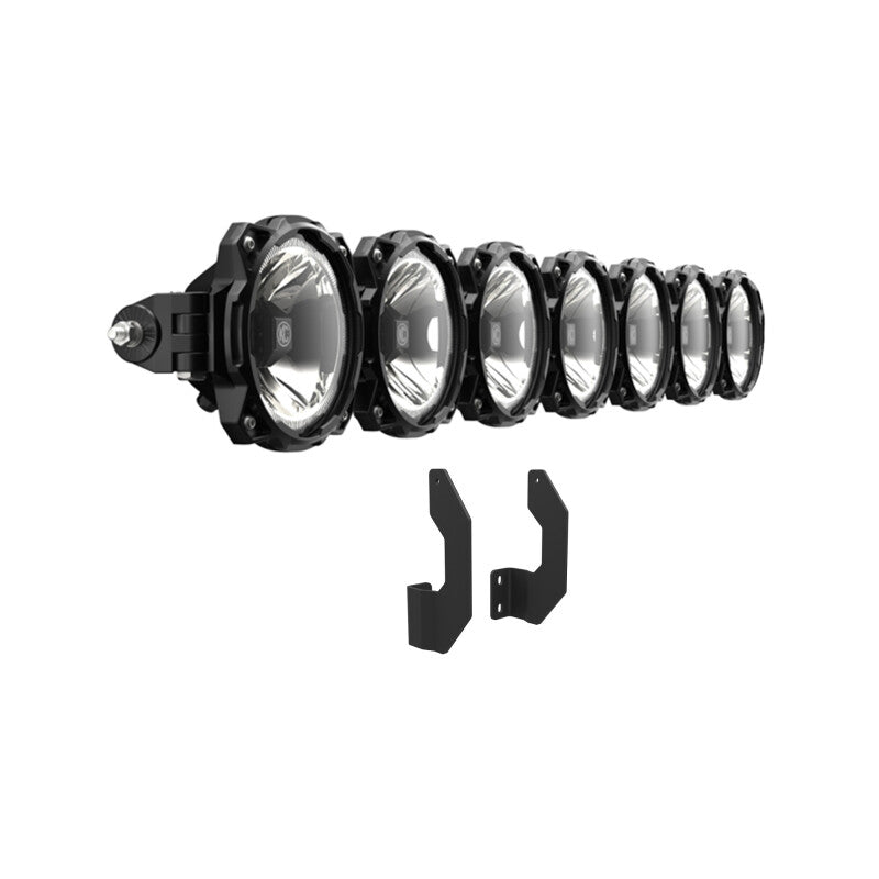 KC HiLiTES 11-16 Ford Super Duty Gravity LED Pro6 7-Light Bar Kit - Front Bumper Light Bars & Cubes KC HiLiTES
