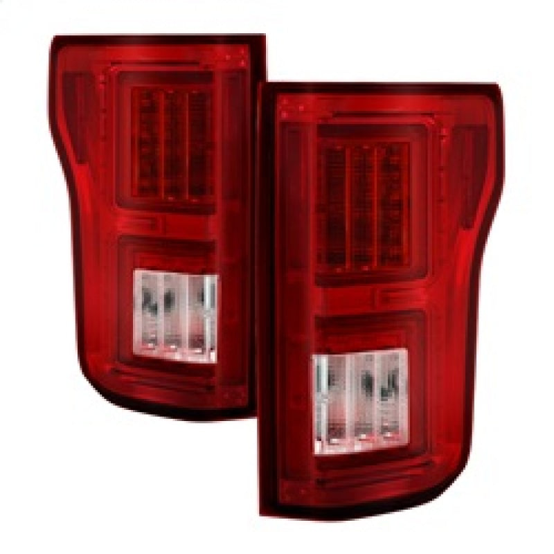 Spyder Ford F150 2015-2017 Light Bar LED Tail Lights - Red Clear ALT-YD-FF15015-LBLED-RC Tail Lights SPYDER