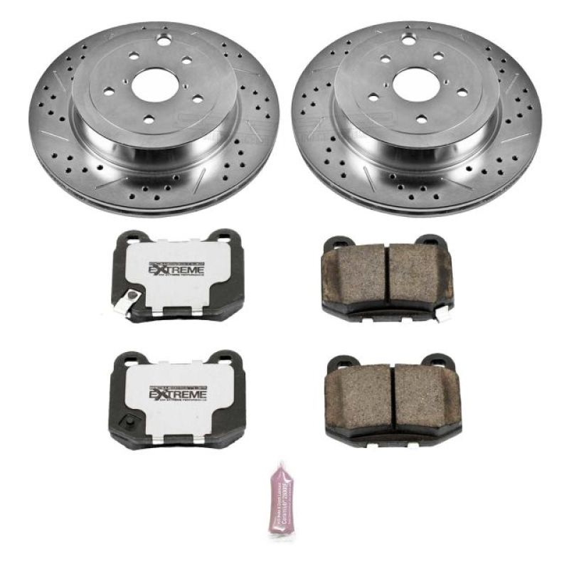Power Stop 08-14 Subaru Impreza Rear Z26 Street Warrior Brake Kit Brake Kits - Performance D&S PowerStop