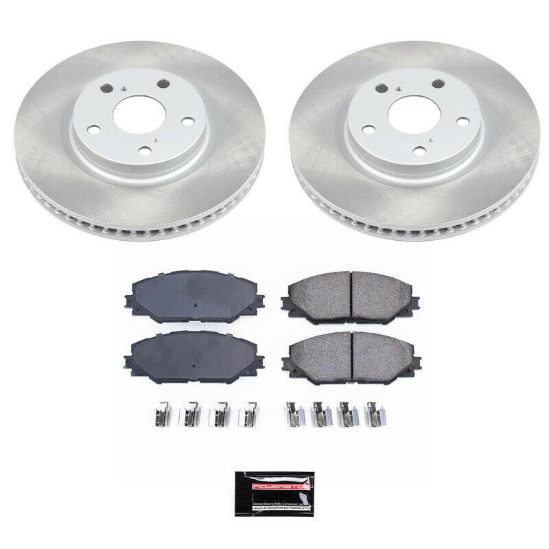 Power Stop 06-18 Toyota RAV4 Front Semi-Coated Rotor Kit Brake Kits - Performance Blank PowerStop