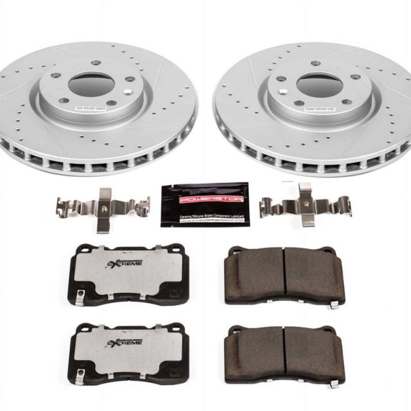 Power Stop 15-19 Chevrolet Corvette Front Z26 Street Warrior Brake Kit Brake Kits - Performance D&S PowerStop