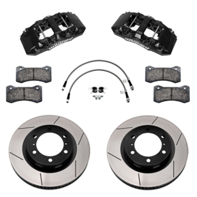 Wilwood 24-25 Toyota Tacoma Front Aero6-DM Big Brake Kit 13.38 In Rotor/w Lines - Black Big Brake Kits Wilwood
