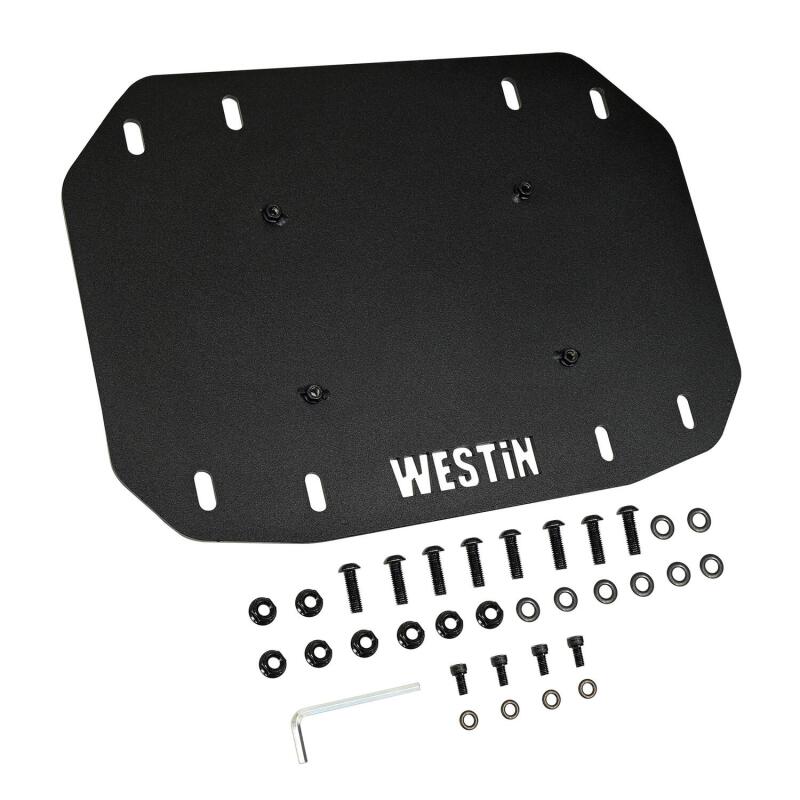 Westin 18-25 Wrangler JL Spare Tire Delete Plate - Tex. Blk Tire Carriers Westin