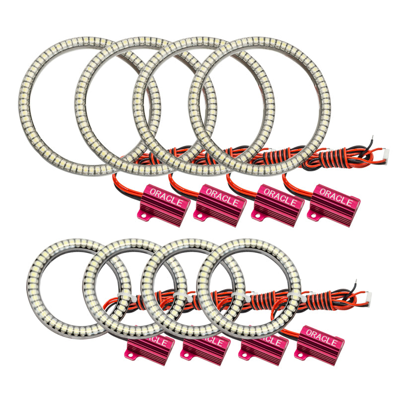 Oracle Vector Jeep Wrangler JK Grille LED Halo Kit - White Light Accessories and Wiring ORACLE Lighting