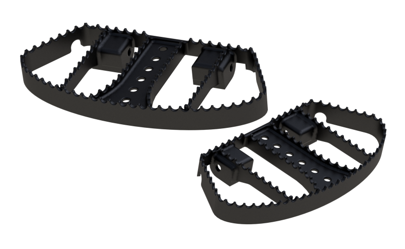 Burly Brand MX Floorboards - Black Footpegs Burly Brand