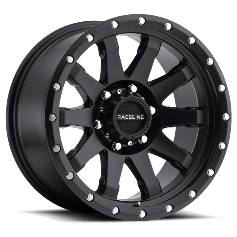Raceline 934B Clutch 20x10in / 6x135 BP / -19mm Offset / 87.1mm Bore - Satin Black Wheel Wheels - Cast Raceline