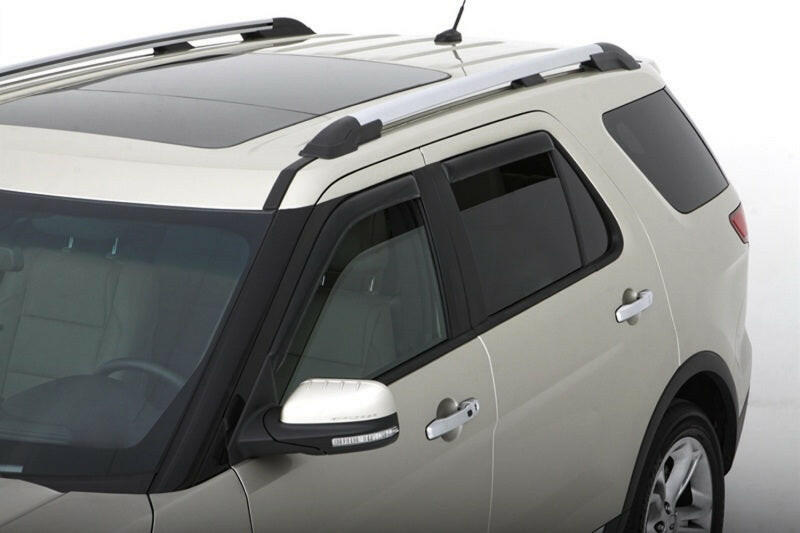 AVS 11-18 Ford Explorer Ventvisor In-Channel Front & Rear Window Deflectors 4pc - Smoke Wind Deflectors AVS